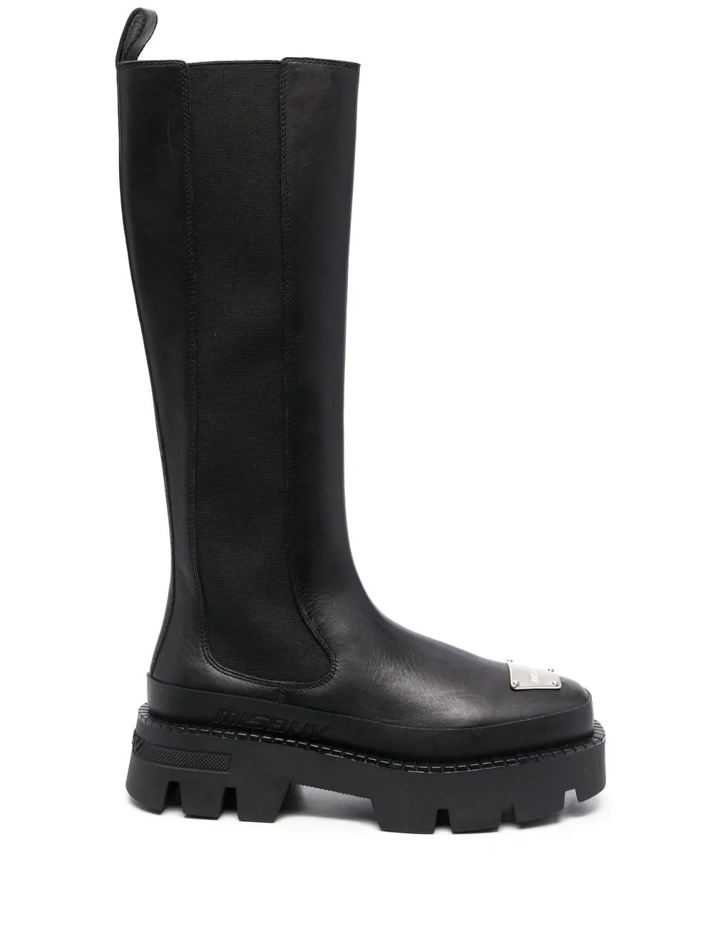 

MISBHV botas altas con punta de metal - Negro