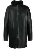 Tagliatore Wilson hooded shearling coat - Black