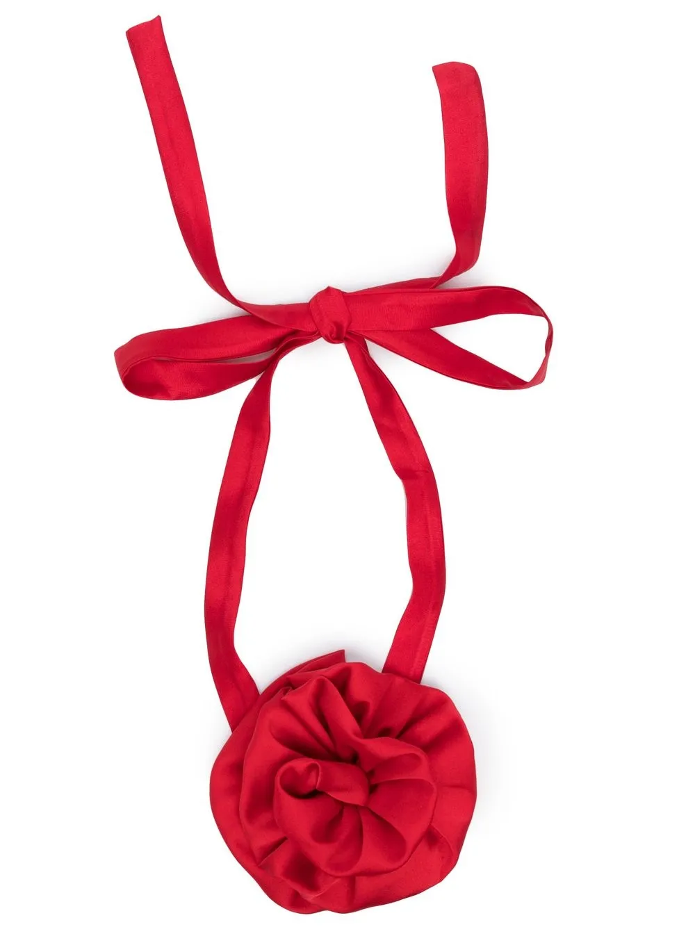 

Loulou x Rue Ra floral tie-fastening necklace - Red