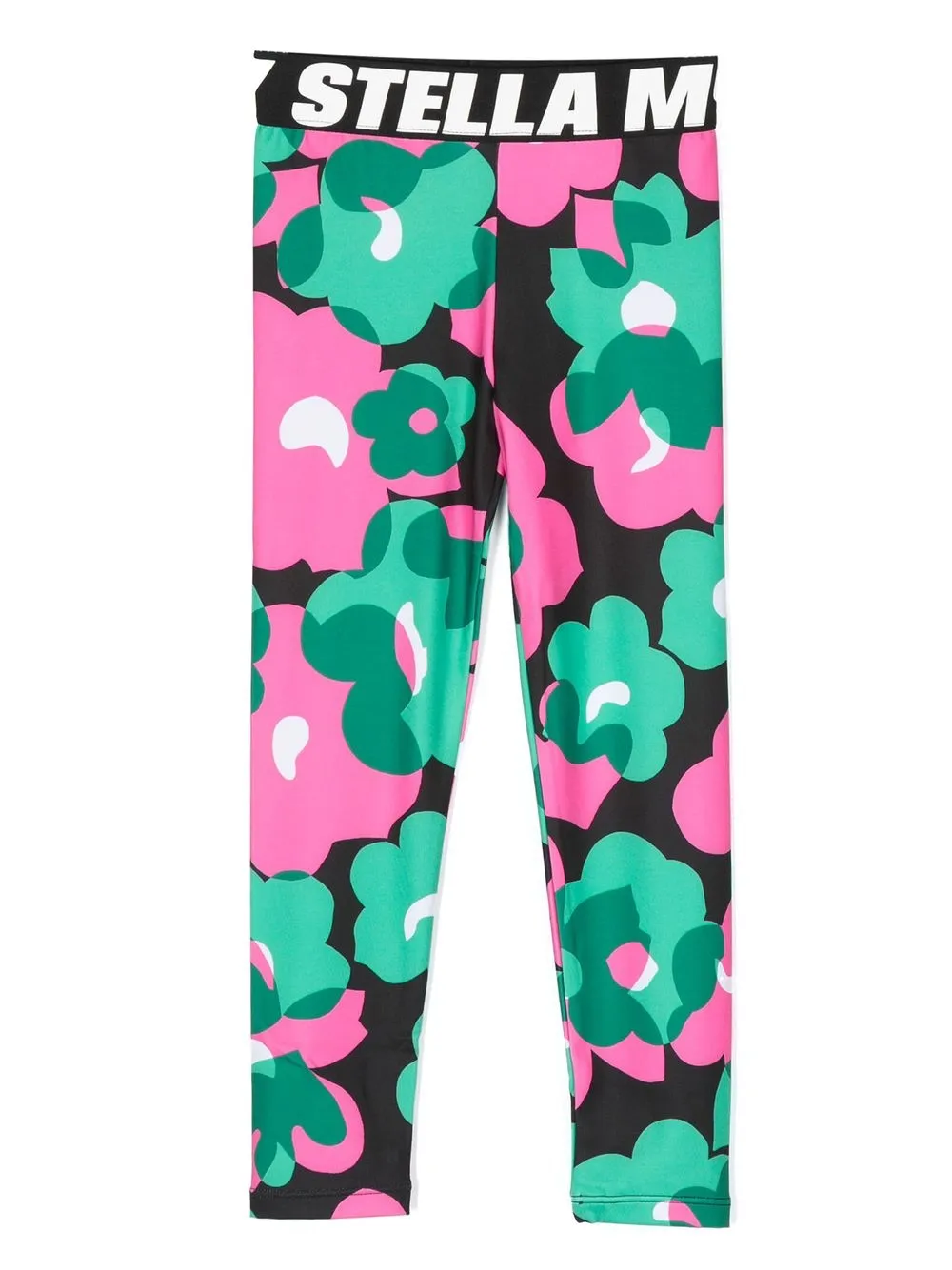 

Stella McCartney Kids leggins con estampado floral - Verde