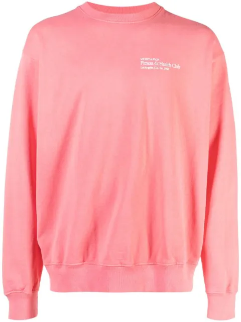 Sporty & Rich Fitness & Health Club crew neck sweatshirt