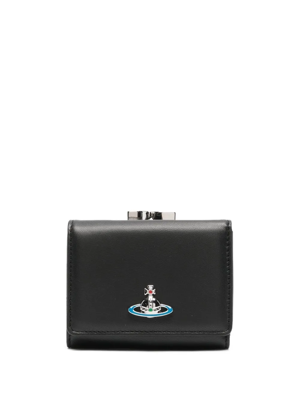 

Vivienne Westwood cartera con placa del logo - Negro