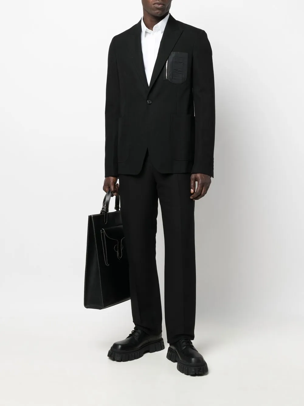 alexandermcqueen Alexander McQueen Blazer met ritszak - Zwart