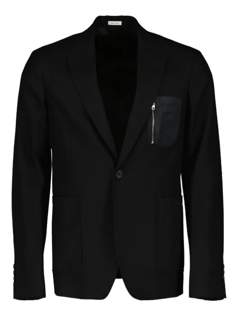 Alexander McQueen chest zip-pocket detail blazer