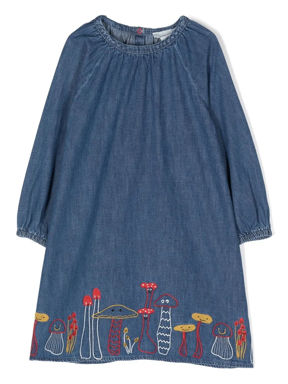 

Stella McCartney Kids embroidered-design denim dress - Azul