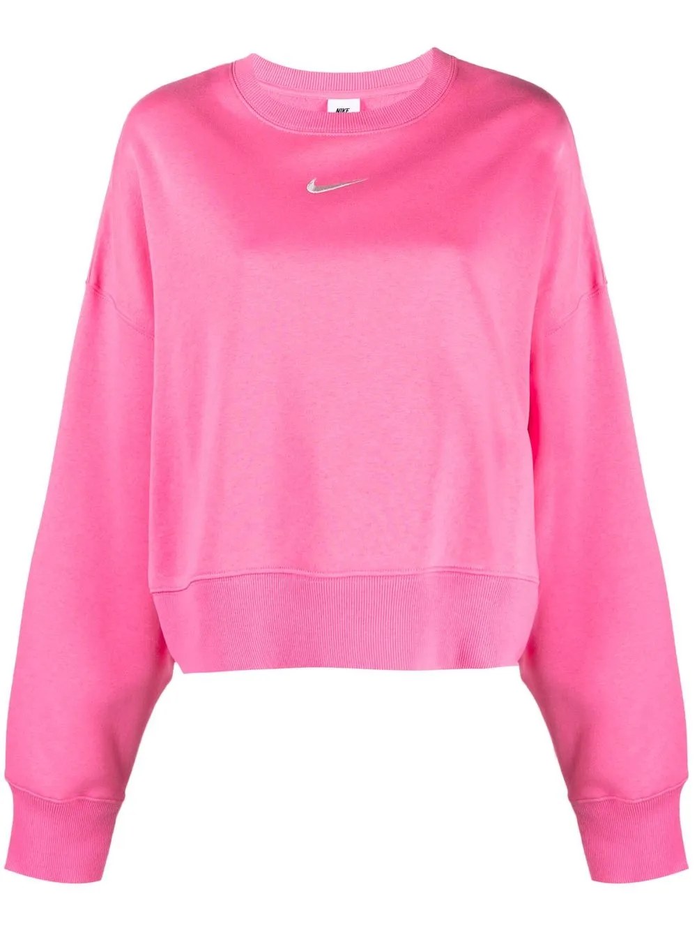 

Nike logo-embroidered drop-shoulder sweatshirt - Pink