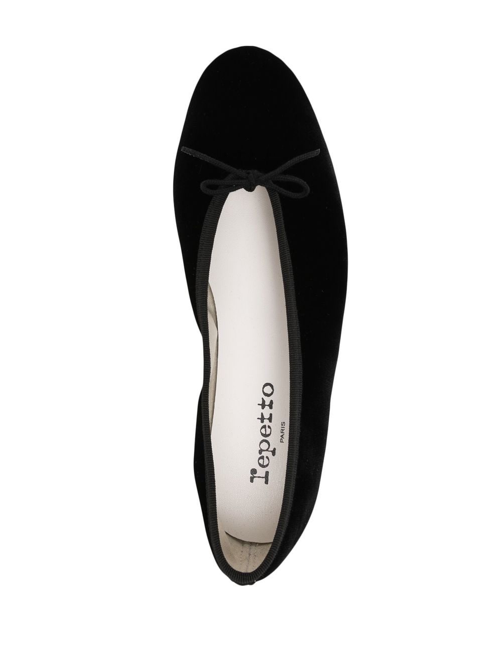 Shop Repetto Velvet-effect Ballerina Shoes In Black