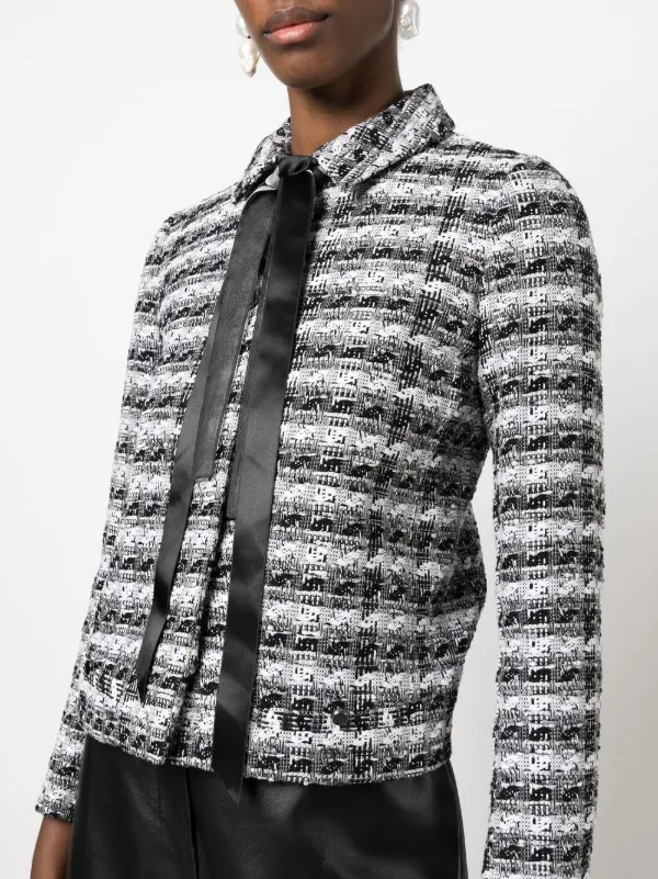 Valentino Garavani Pre-Owned 2000s Pussy Bow Woven Jacket