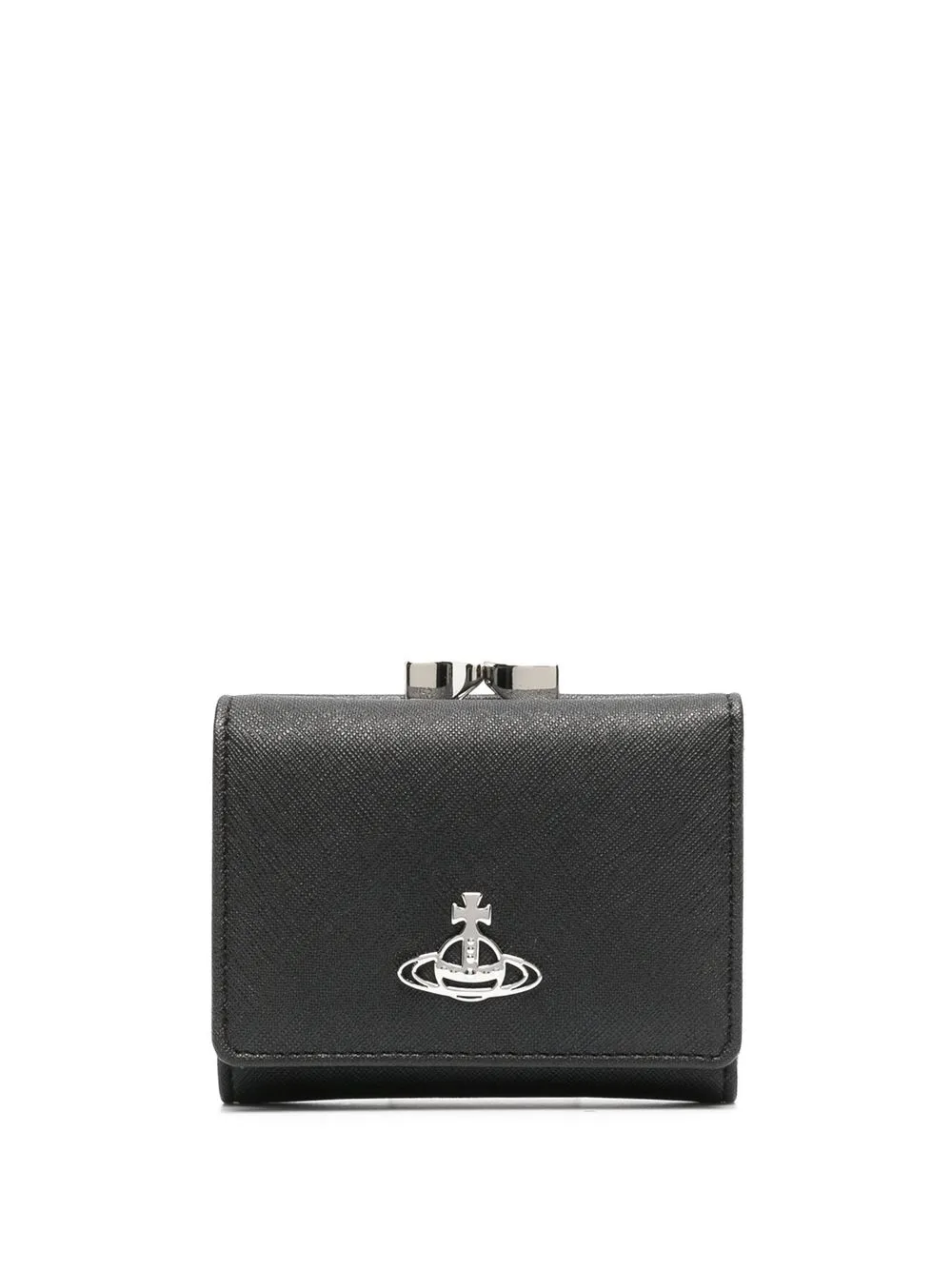 

Vivienne Westwood cartera con placa del logo - Negro