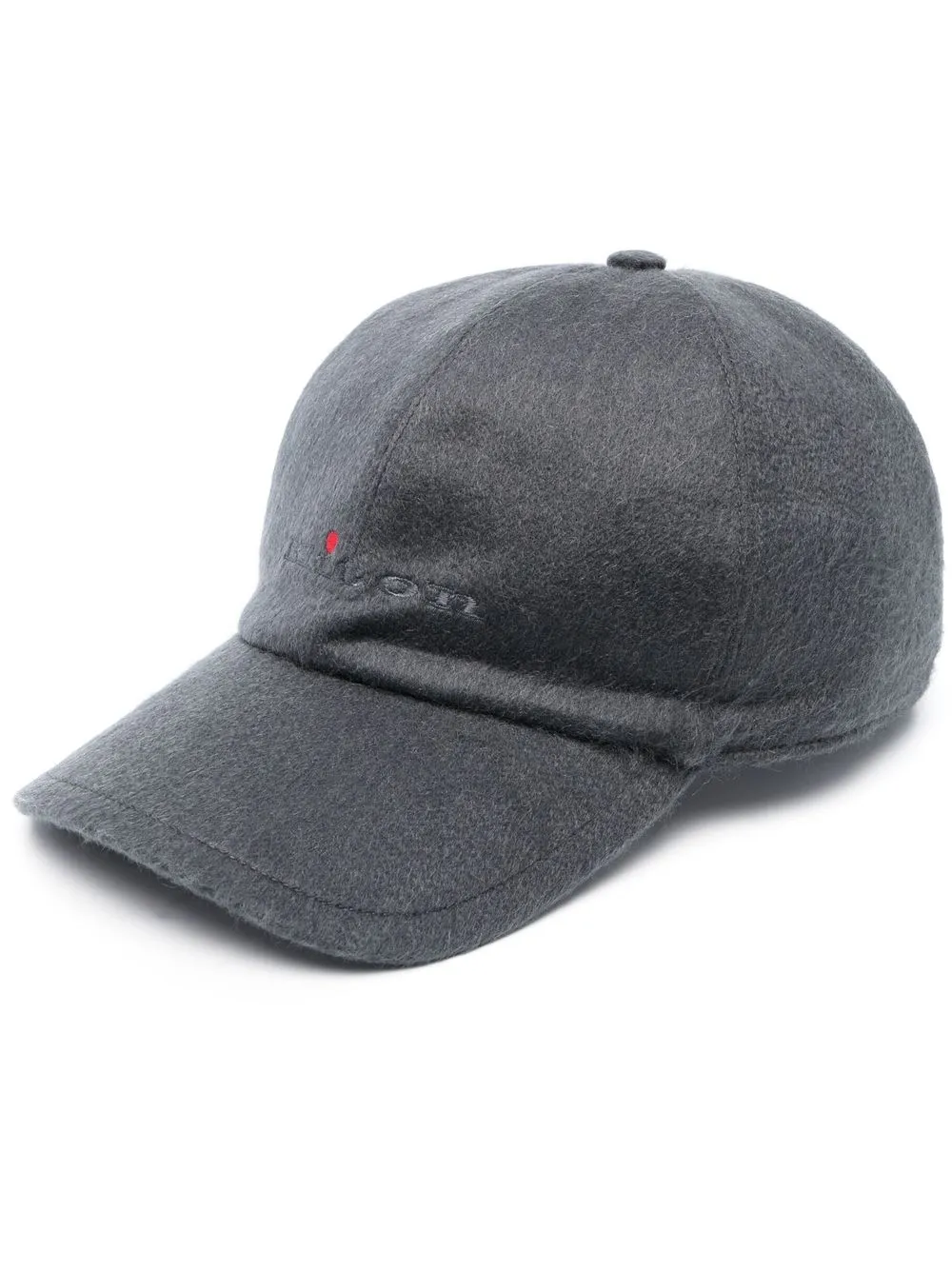 

Kiton logo-embroidered cashmere cap - Grey