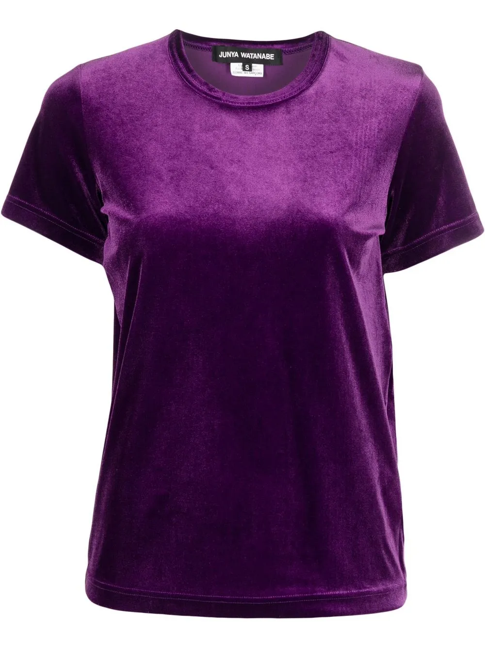 

Junya Watanabe velvet-effect short-sleeved T-shirt - Purple