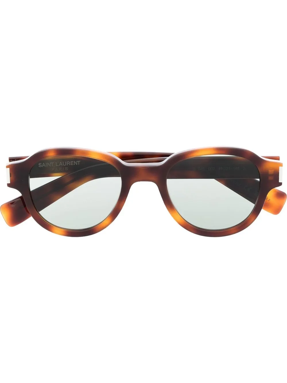 

Saint Laurent Eyewear lentes del sol con armazón redonda estilo carey - Marrón