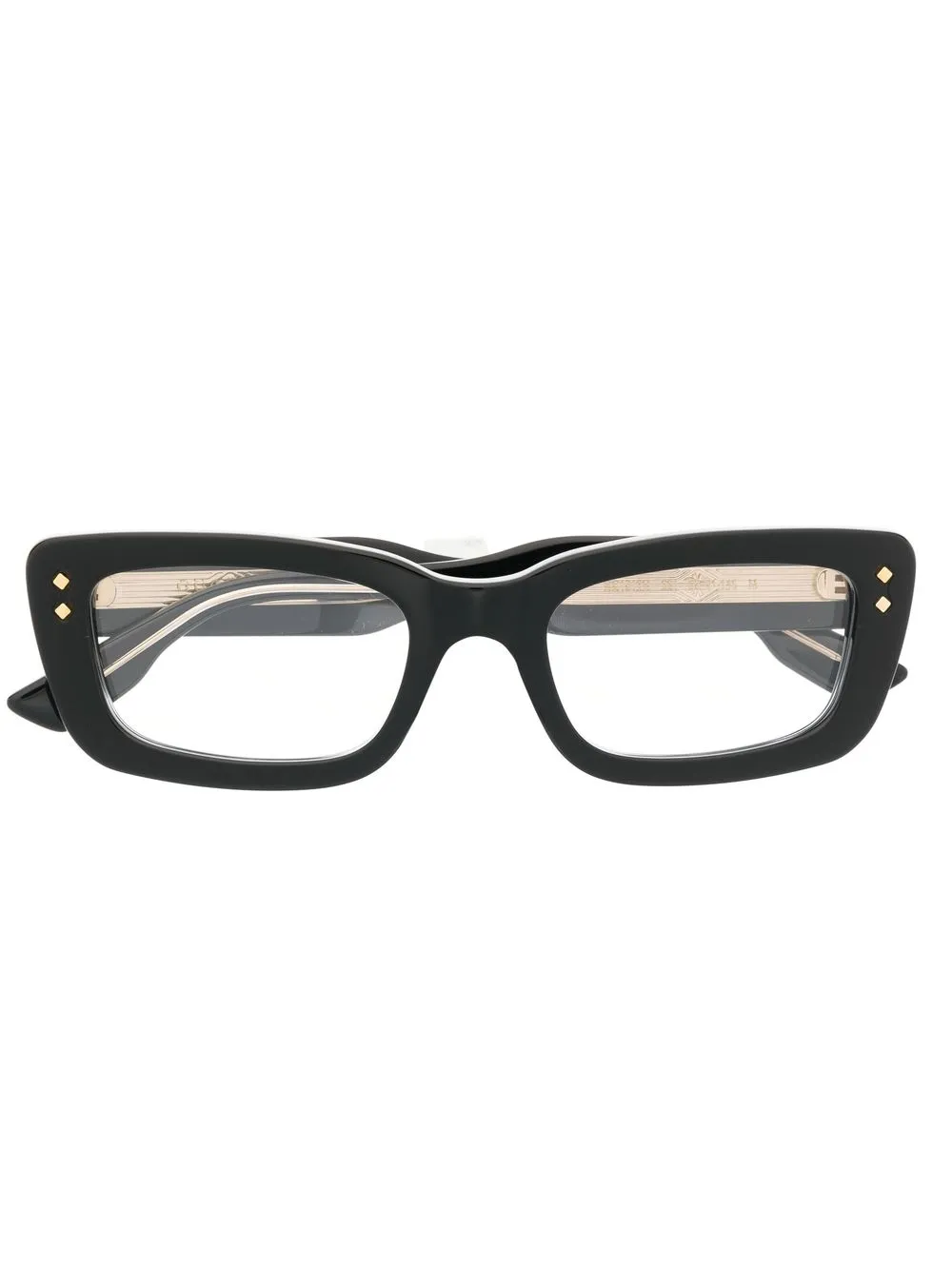 

Gucci Eyewear stud-detail rectangle glasses - Black