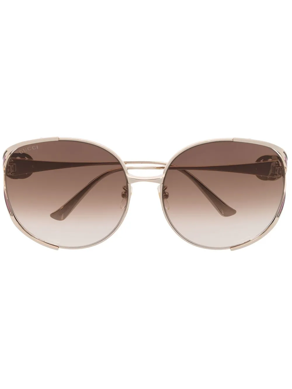 

Gucci Eyewear lentes de sol con motivo Interlocking G - Dorado