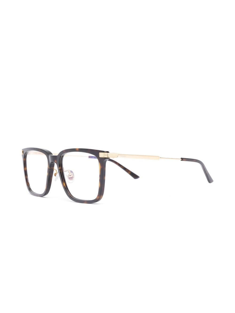 Cartier Eyewear Bril met wayfarer montuur - Bruin