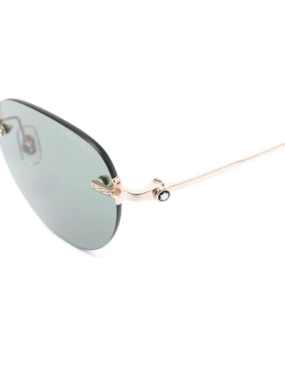  Montblanc Rahmenlose Sonnenbrille   Gold 