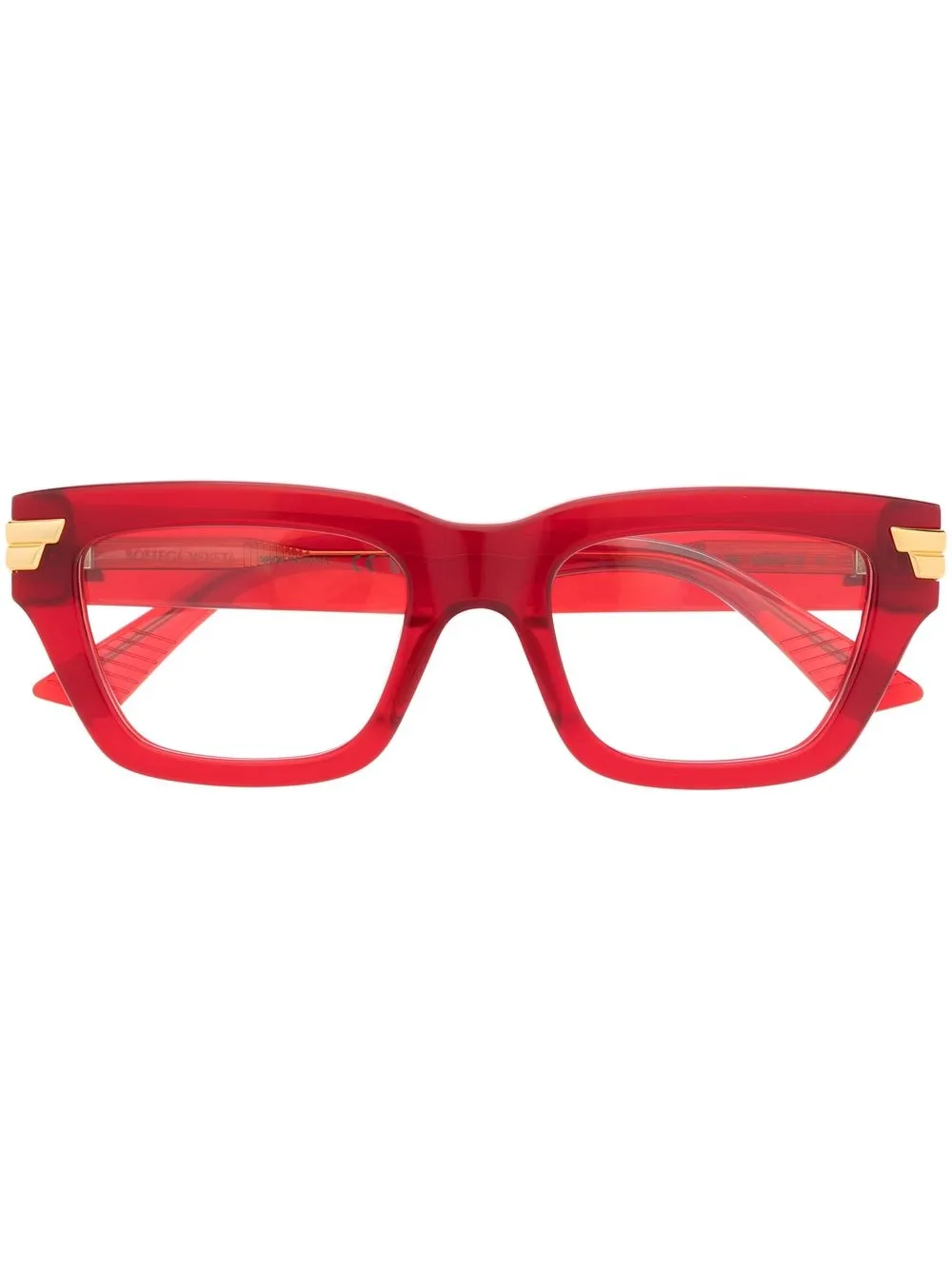 

Bottega Veneta Eyewear lentes con armazón cat eye y logo - Rojo