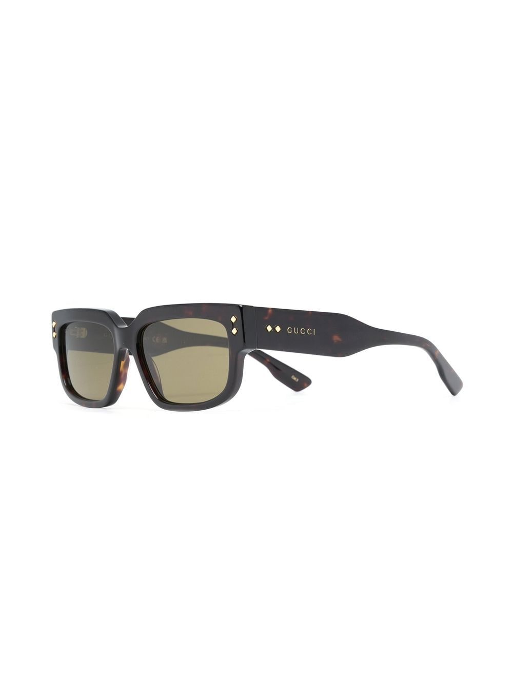 Gucci Eyewear Zonnebril met schildpadschild design - Bruin