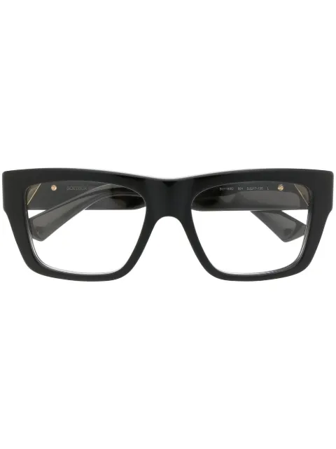 Bottega Veneta Eyewear rectangular-frame design glasses