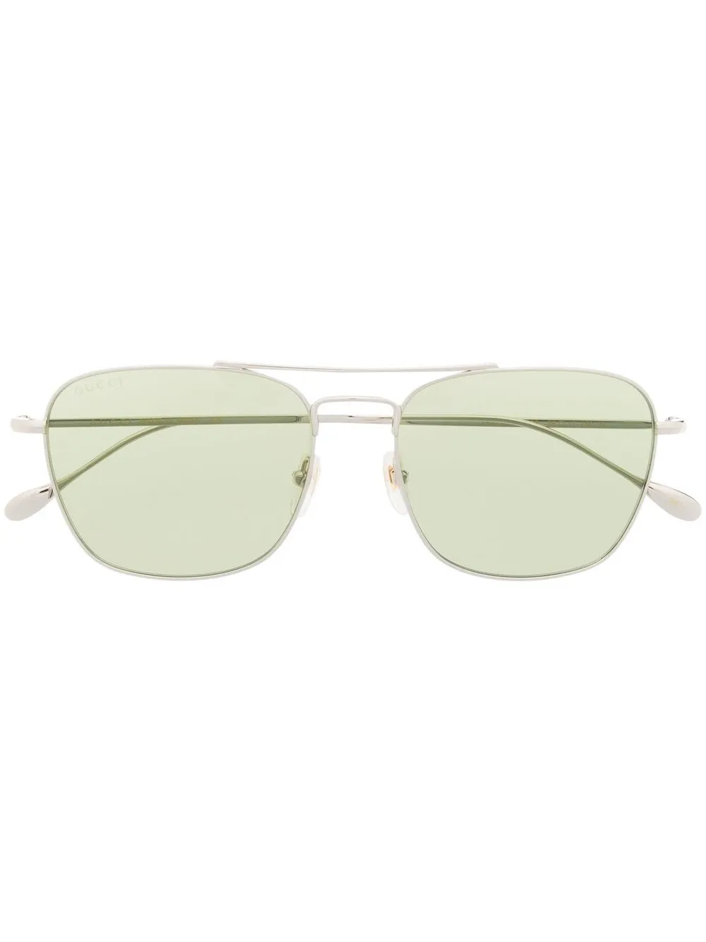 

Gucci Eyewear rectangle-frame tinted-lens sunglasses - Silver