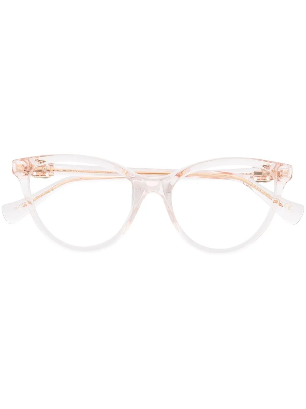 

Gucci Eyewear logo-plaque cat-eye glasses - Pink