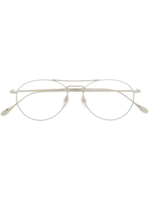 Gucci Eyewear pilot-frame logo-engraved glasses