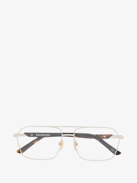 Balenciaga Eyewear double-bridge pilot-frame glasses