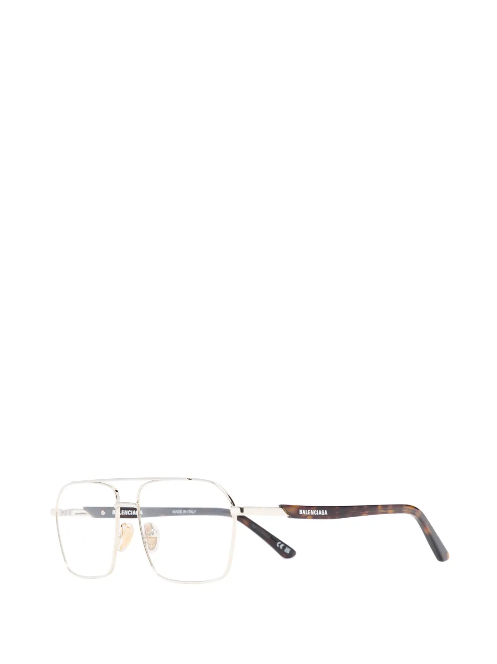  Balenciaga Eyewear Pilotenbrille Mit Doppelsteg   Gold 