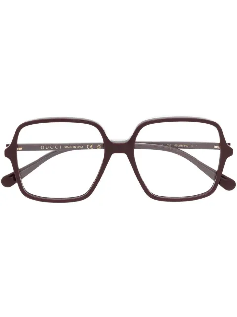 Gucci Eyewear lentes oversize con armazón cuadrada