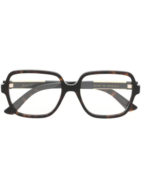 Gucci Eyewear square frame tortoiseshell glasses
