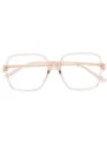 Gucci Eyewear oversize square frame glasses - Neutrals