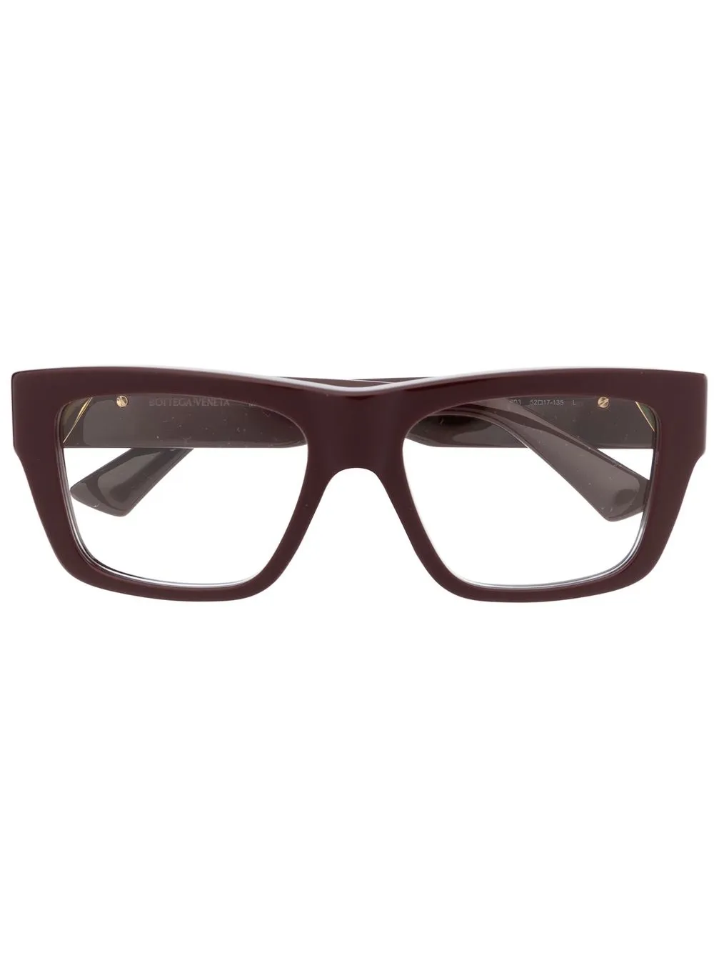 

Bottega Veneta Eyewear lentes con armazón cuadrada - Rojo