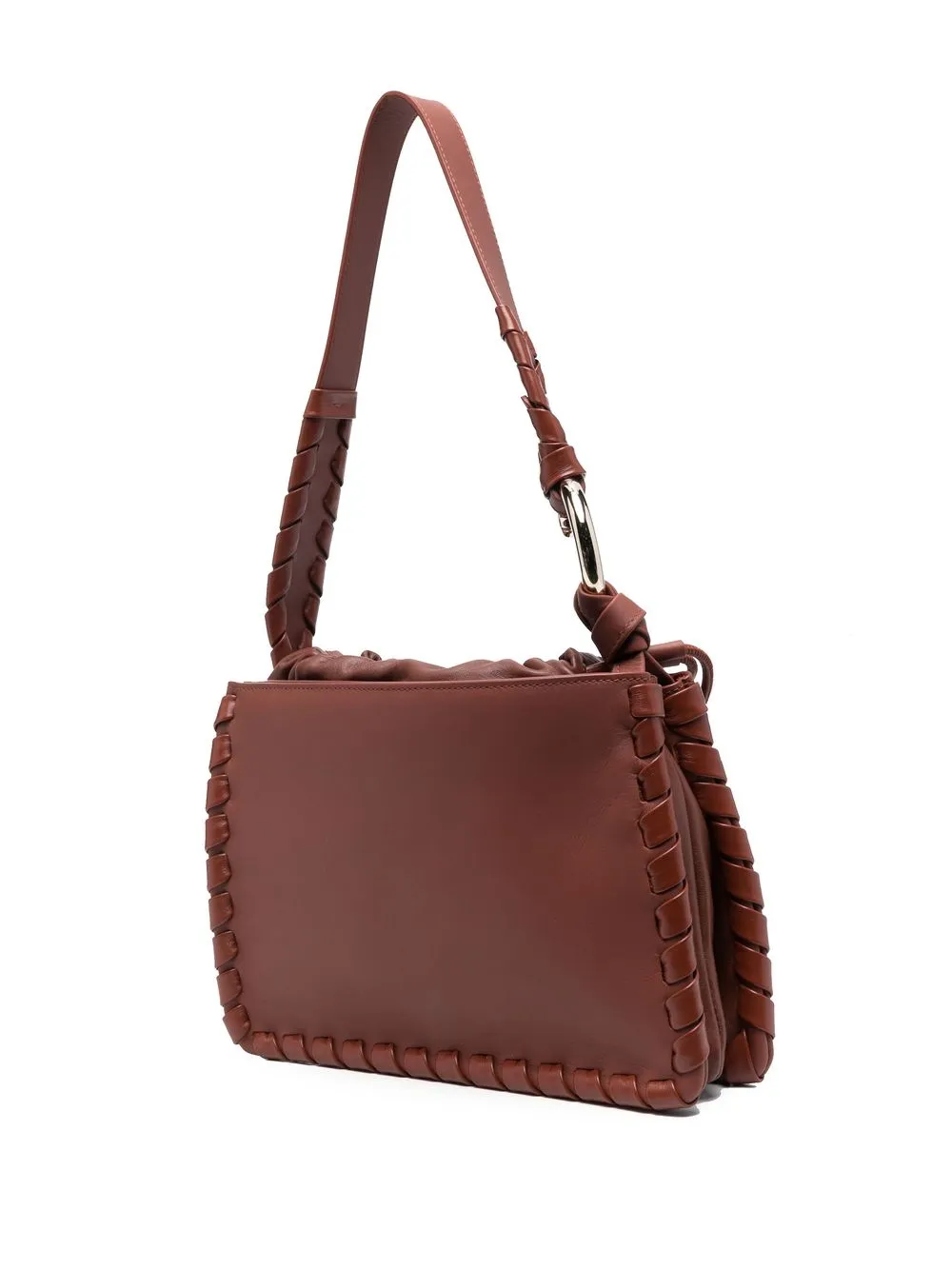 Chloé Tess Leather Shoulder Bag In Brown