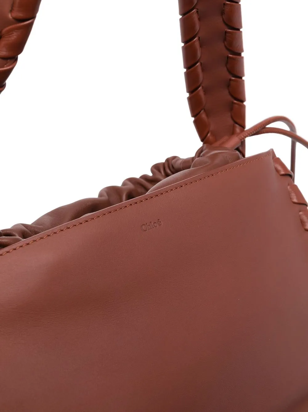 Chloé Tess Leather Shoulder Bag In Brown