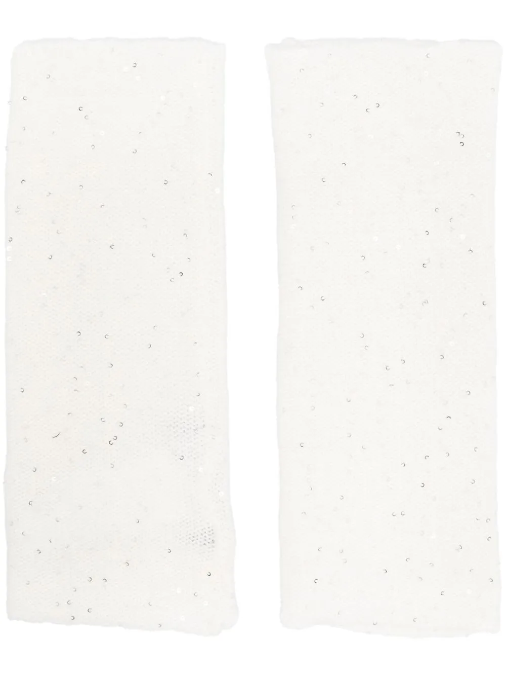 

Fabiana Filippi marl-knit fingerless gloves - White