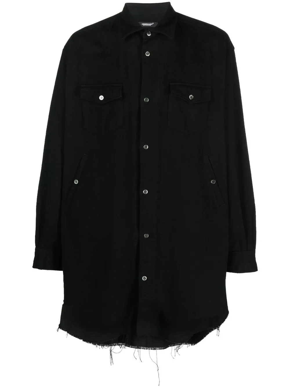 

Undercover raw-cut oversized cotton shirt - Black