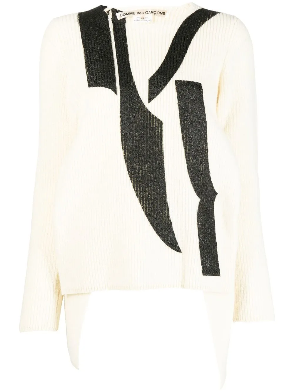 

Comme Des Garçons graphic-print knit jumper - White