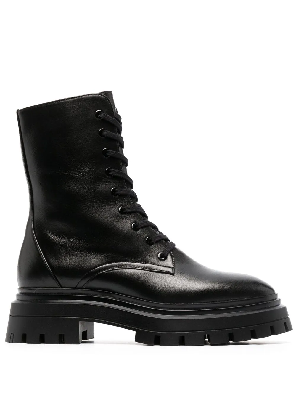 

Stuart Weitzman Bedford leather lace-up boots - Black