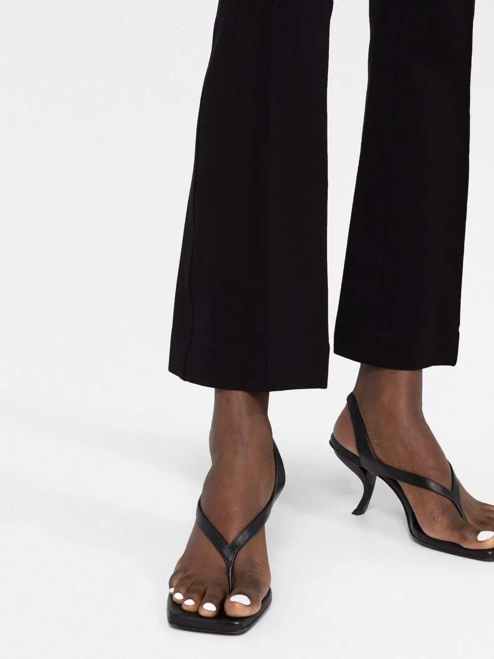 HELMUT LANG FLARED CROPPED TROUSERS