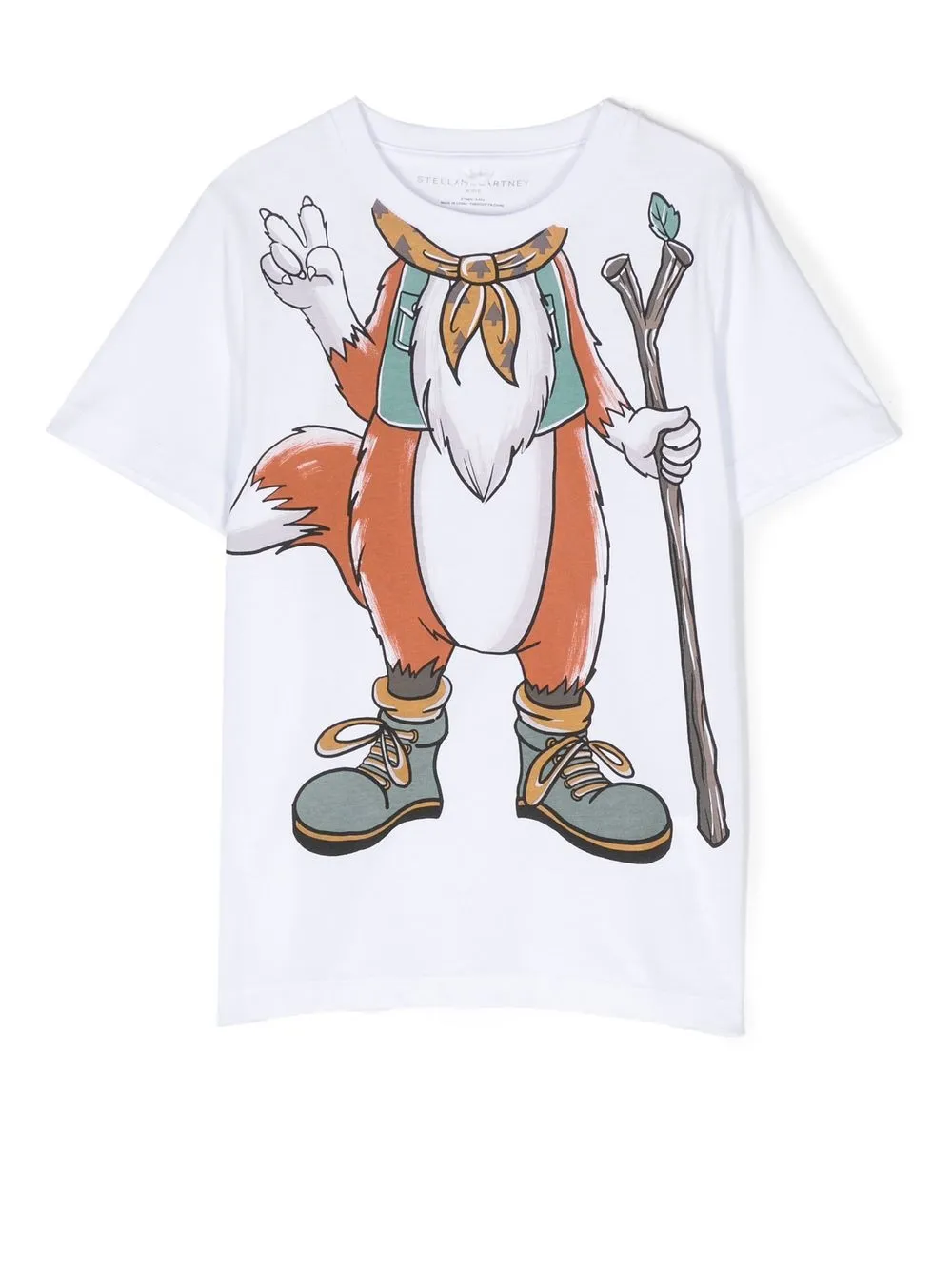 

Stella McCartney Kids playera con ilustración estampada - Blanco