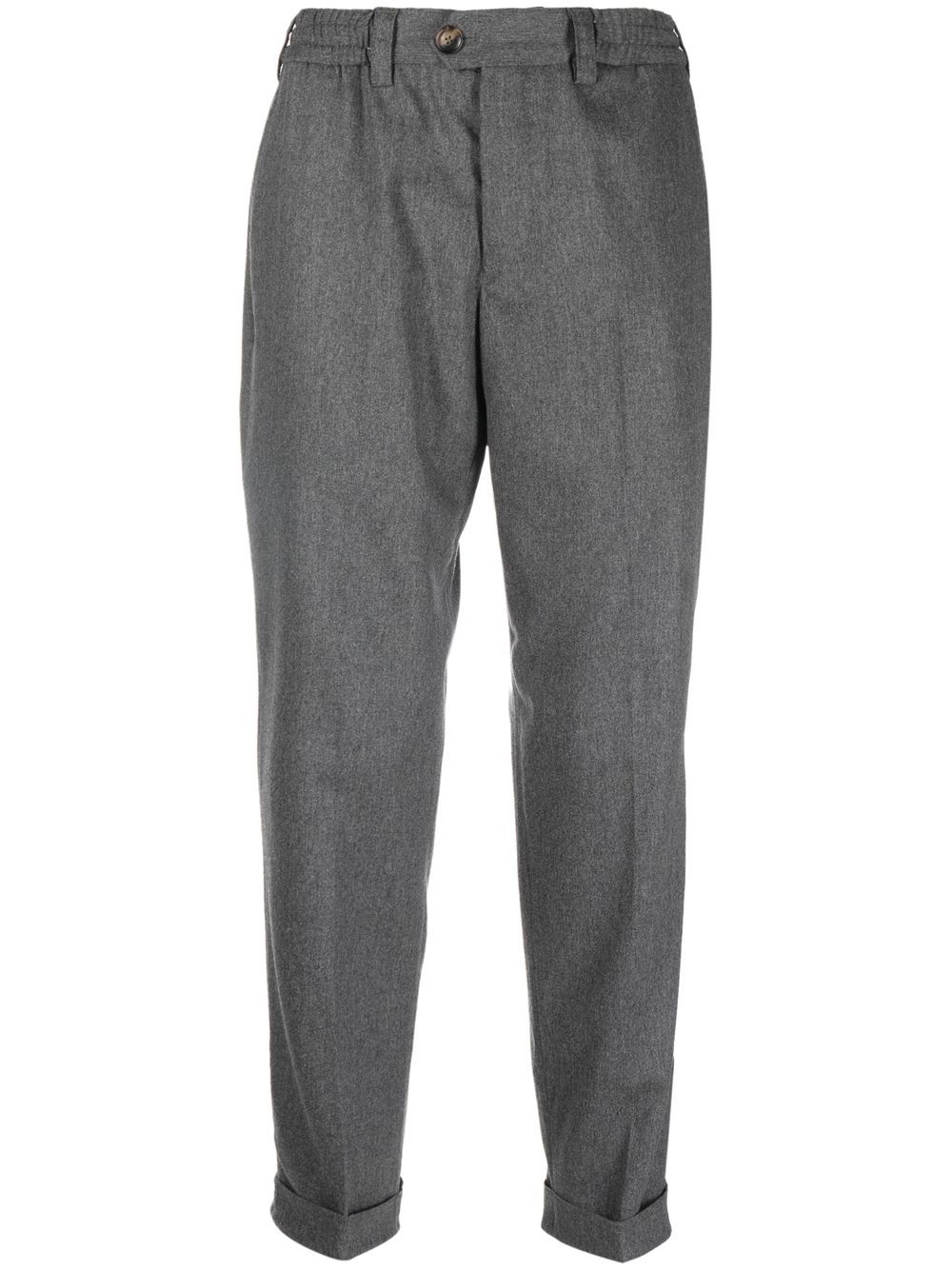 

PT Torino melange-effect tailored trousers - Grey