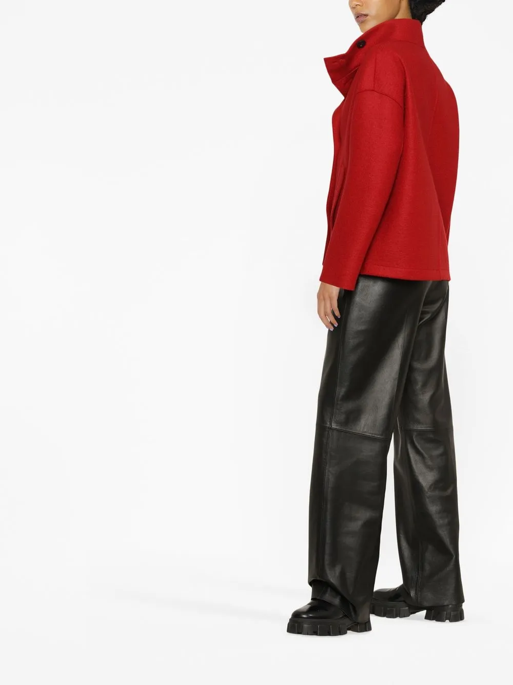 Harris Wharf London doublebreasted Funnel Neck Jacket Farfetch