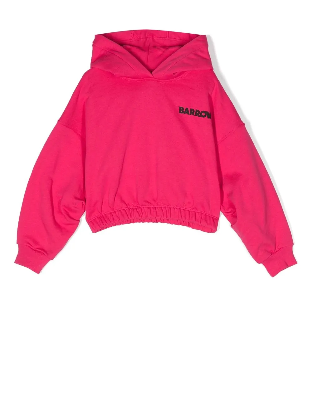 

Barrow kids smiley-print cotton hoodie - Pink