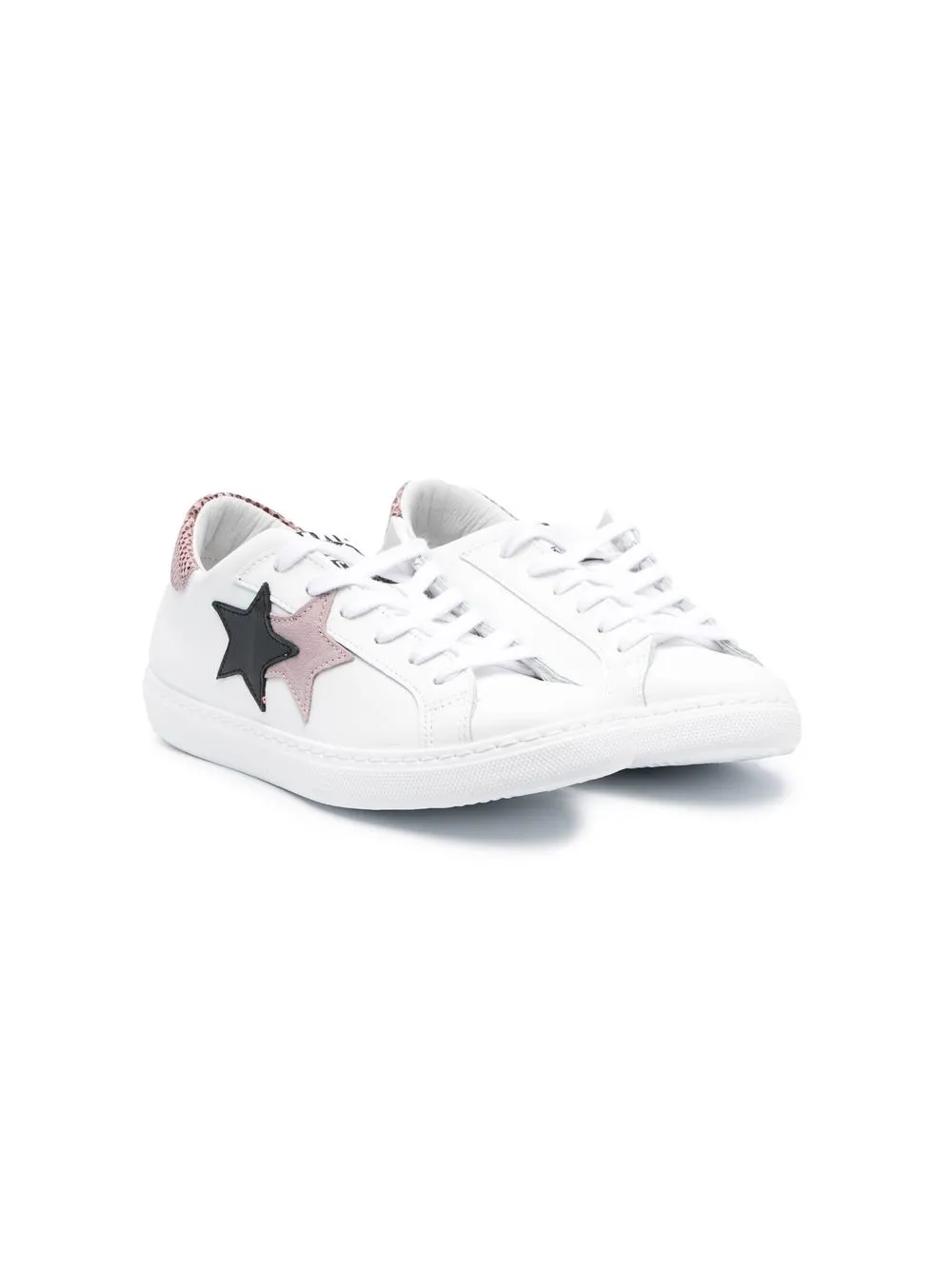 

2 Star Kids star-patch low-top sneakers - White