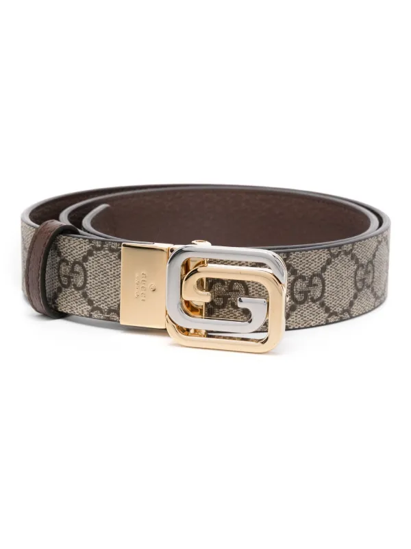 Gucci supreme belt with g buckle best sale