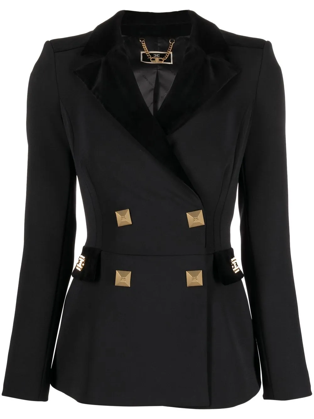 

Elisabetta Franchi stud-embellished double-breasted blazer - Black