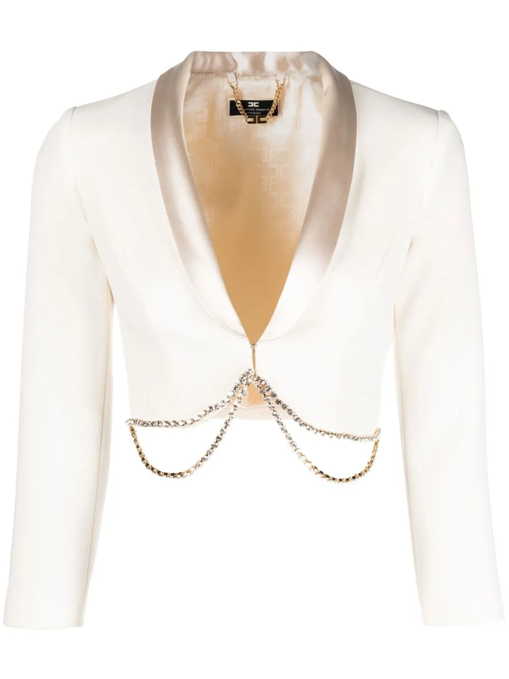 

Elisabetta Franchi blazer con detalles de cristal - Neutro