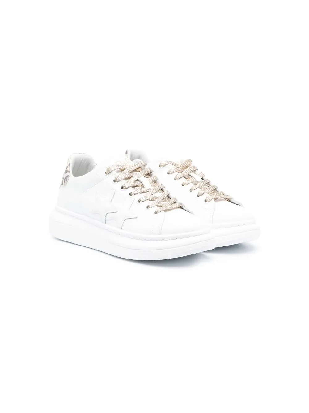 

2 Star Kids star-patch low-top sneakers - White