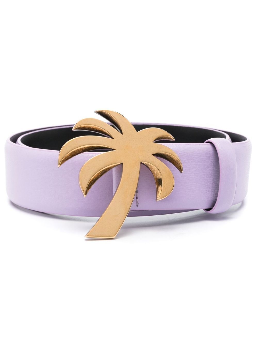 Palm Angels palm-buckle leather belt - Purple