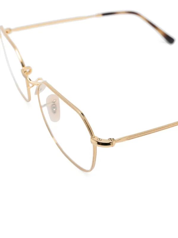 Ray Ban square frame optical glasses unisex Metal 51 Gold